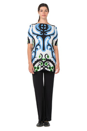 Elbow Sleeve Slit Tunic