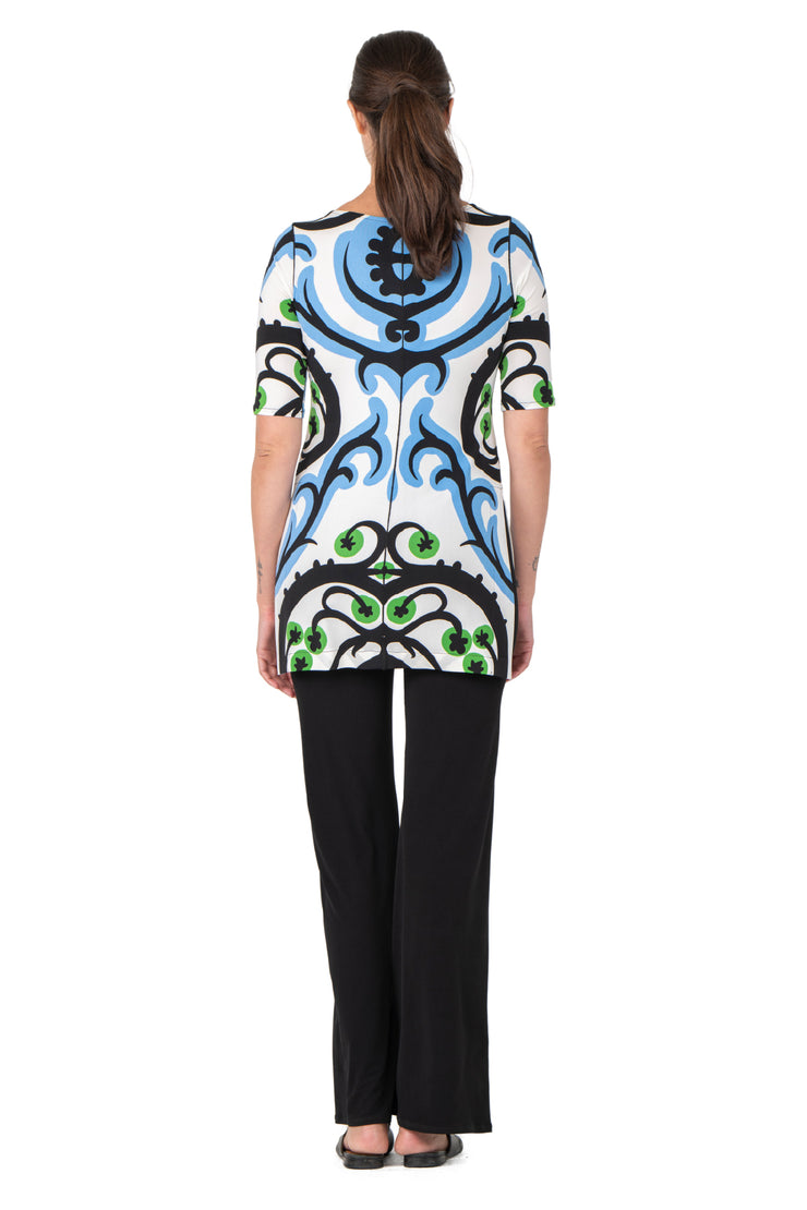 Elbow Sleeve Slit Tunic