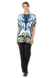 Elbow Sleeve Slit Tunic