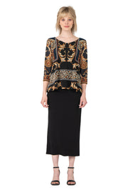 V Neck Easy Fit Lined Top