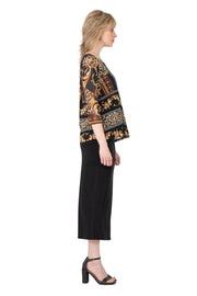 V Neck Easy Fit Lined Top