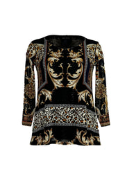 V Neck Easy Fit Lined Top