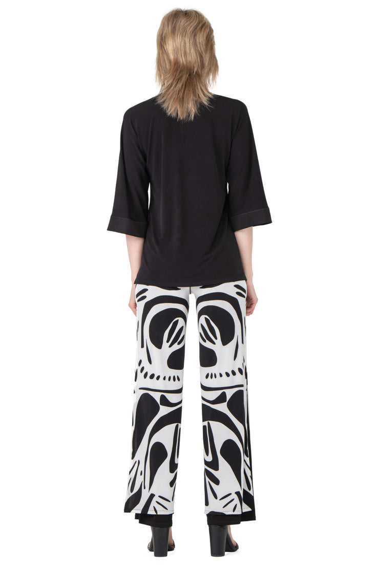 Mandarin Neck Slit Top