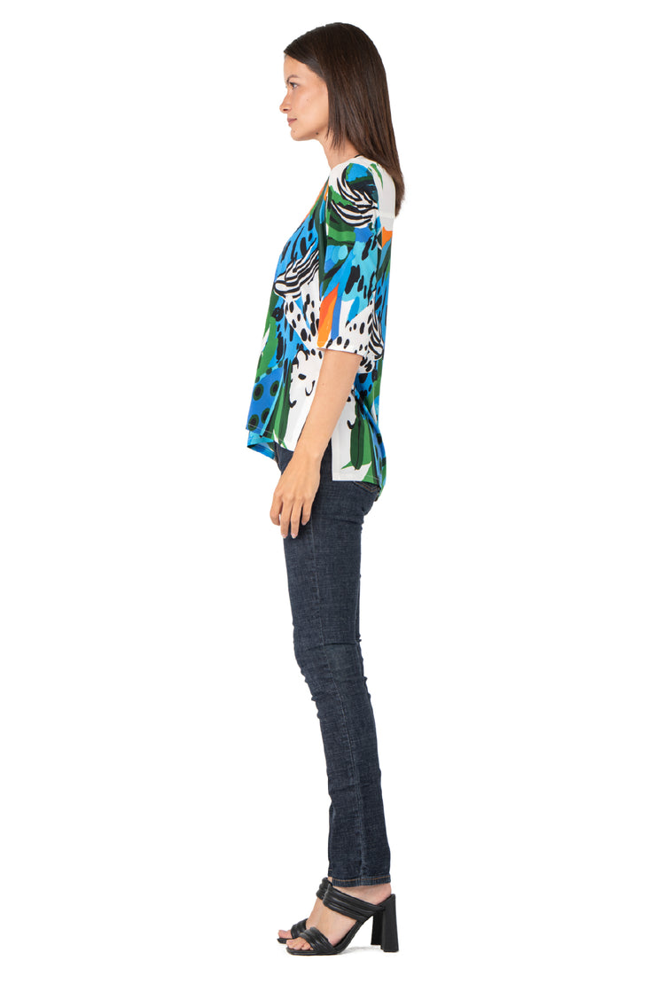 V Neck Back Yoke Tunic