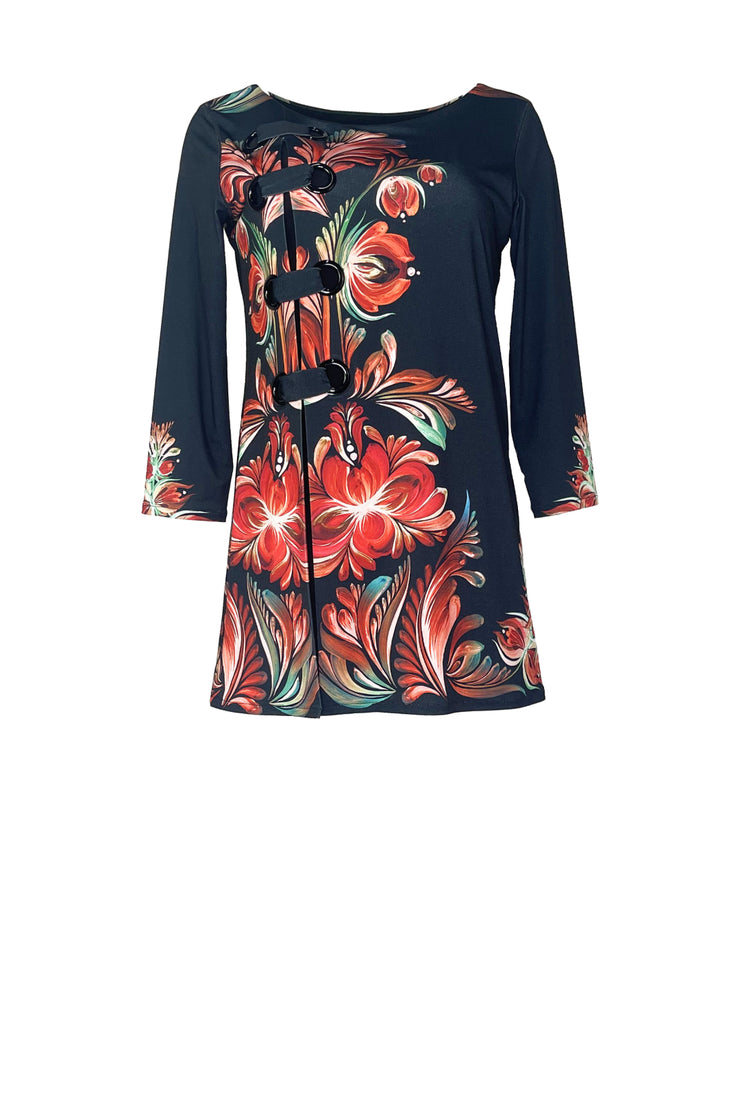 3/4 SLV Side Grommet Tunic
