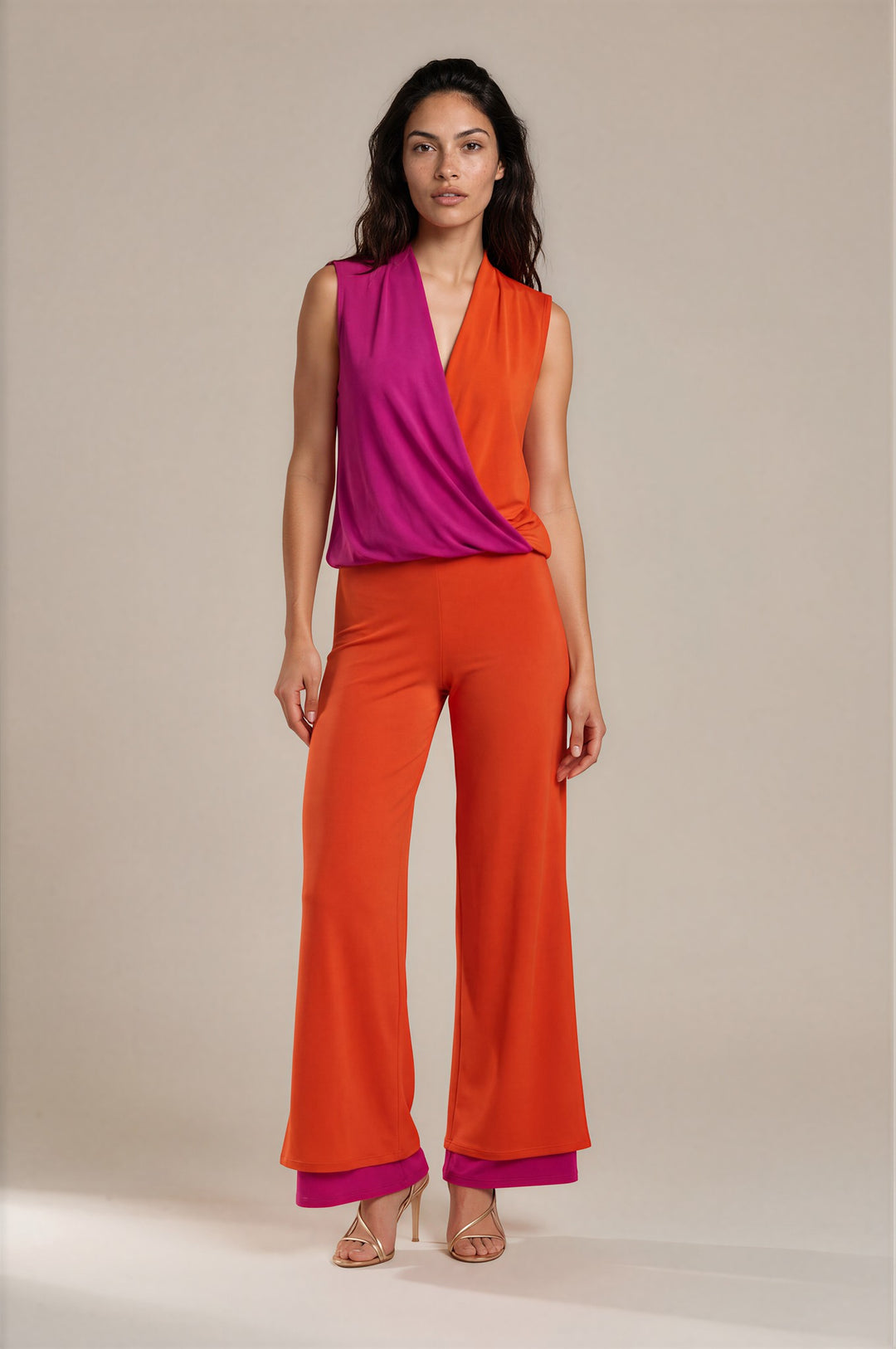 LAYERED SLIT SIDE PALAZZO PANTS