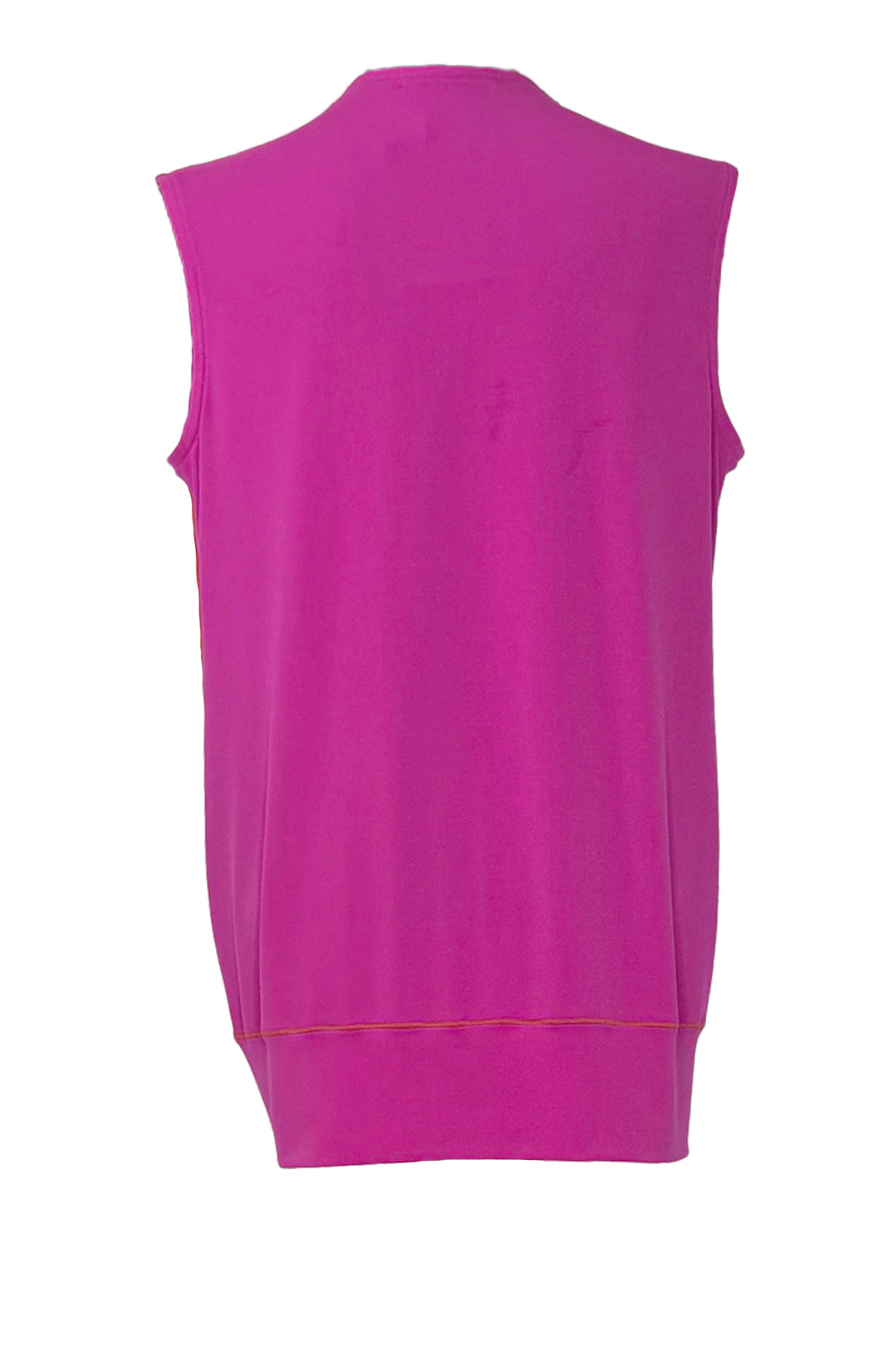 OVERLAPPING FRONT  BOTTOM WAIST BAND SLEEVELESS TUNIC
