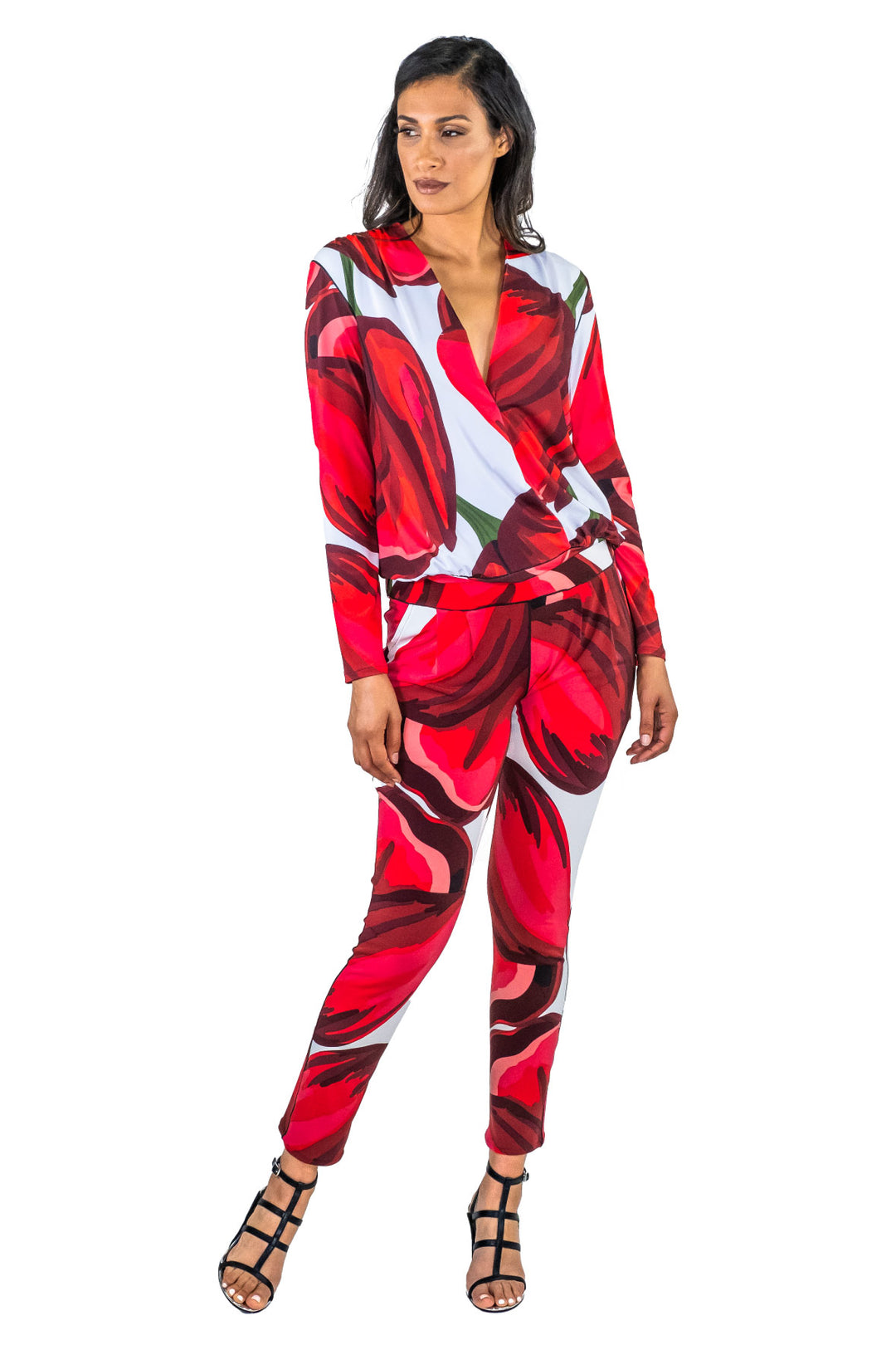 Overlapping Front Bottom Waist Band Tunic