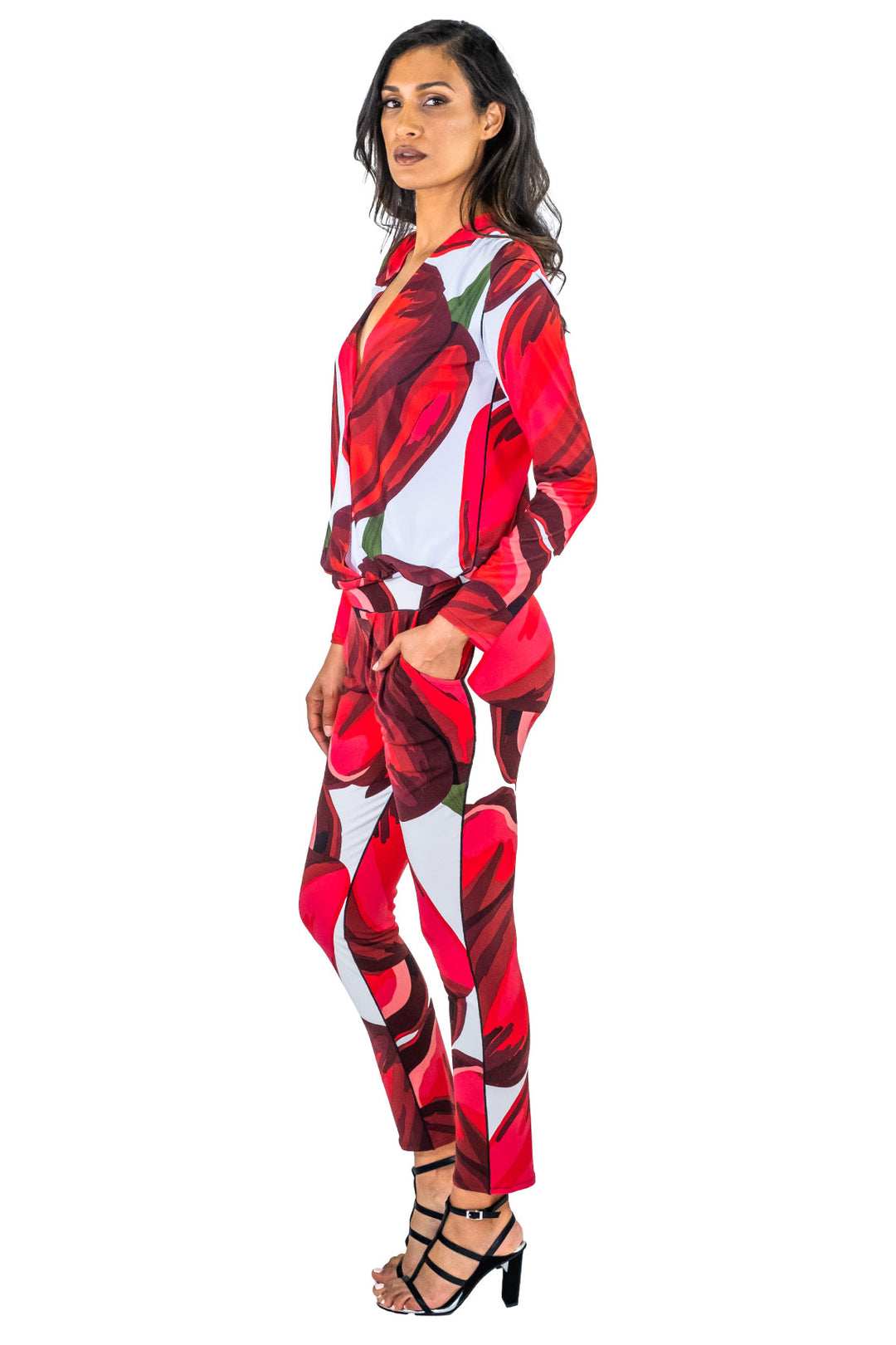 Overlapping Front Bottom Waist Band Tunic