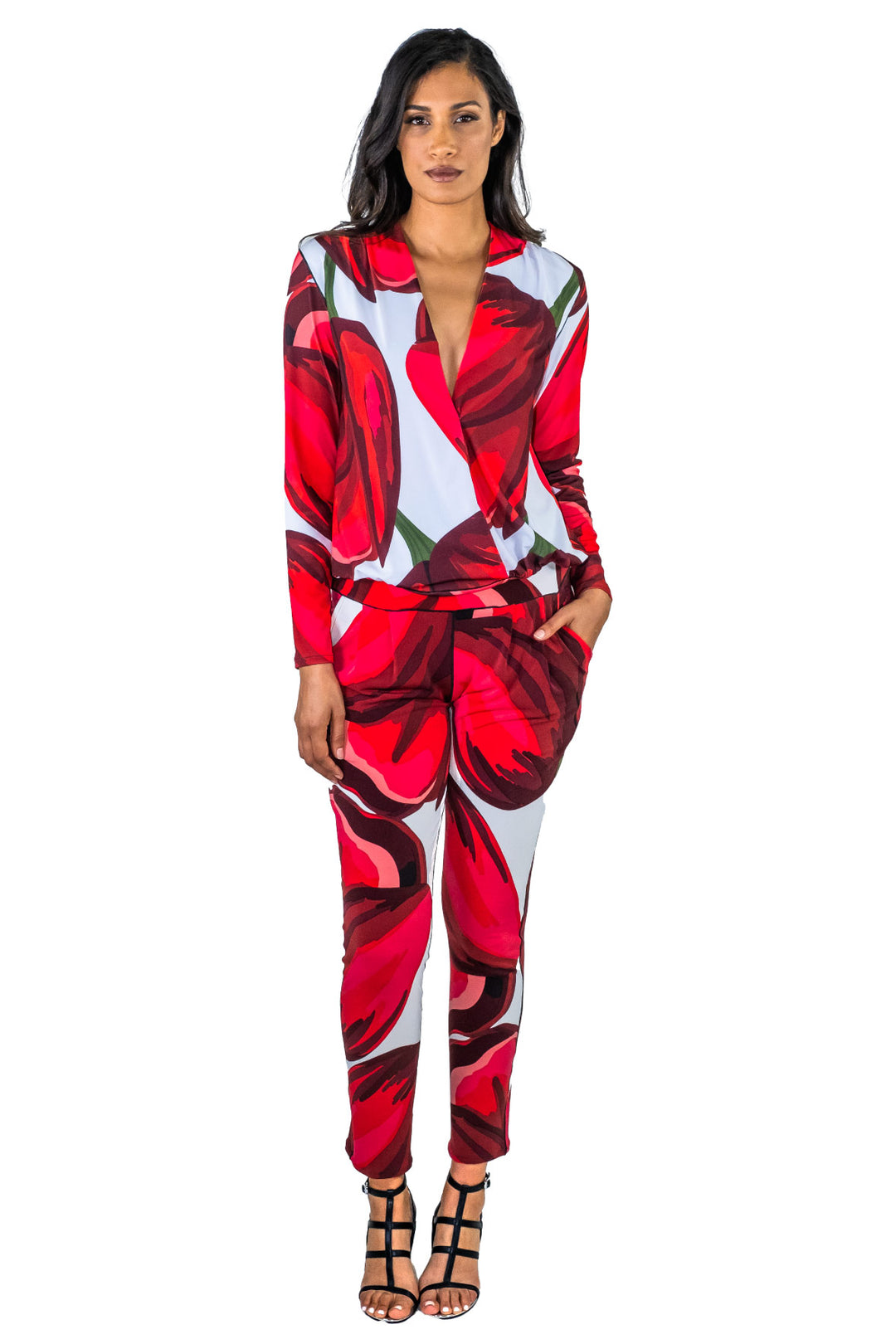Overlapping Front Bottom Waist Band Tunic