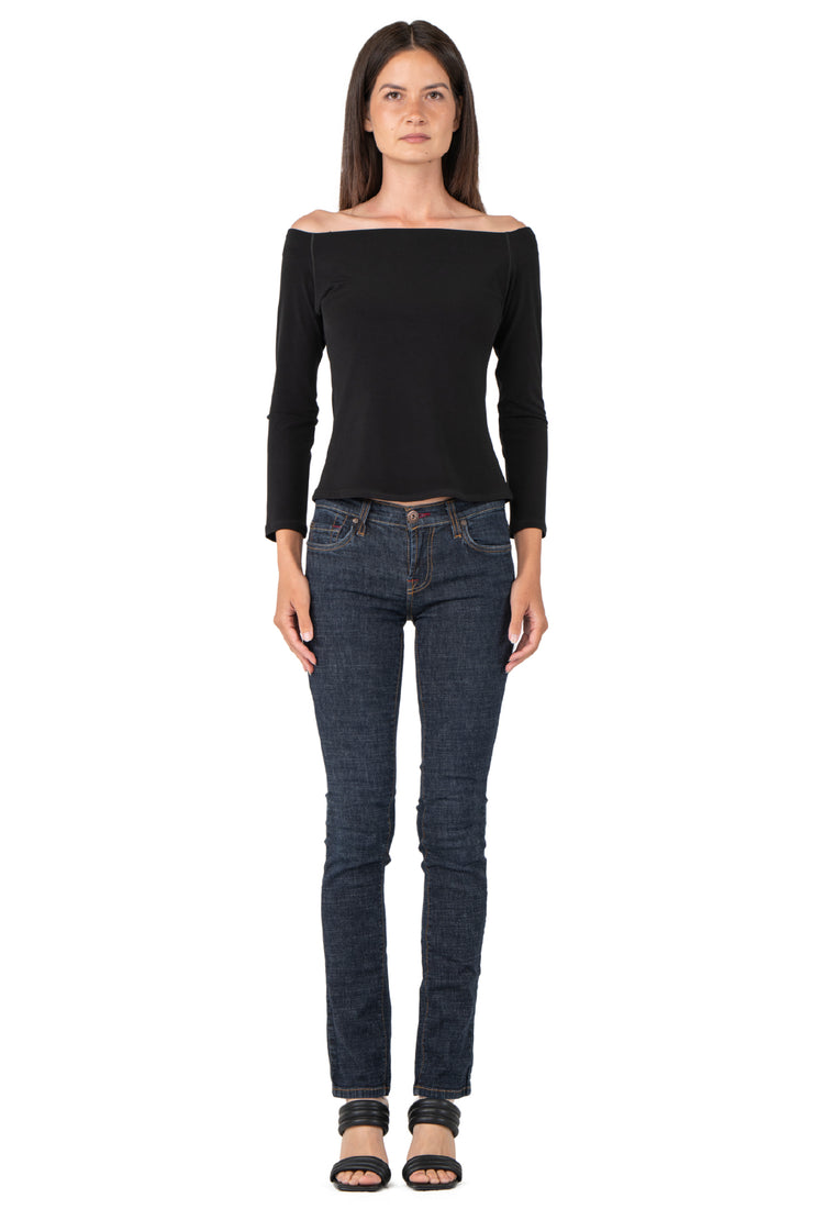 Wide Bateau Long Sleeve Top