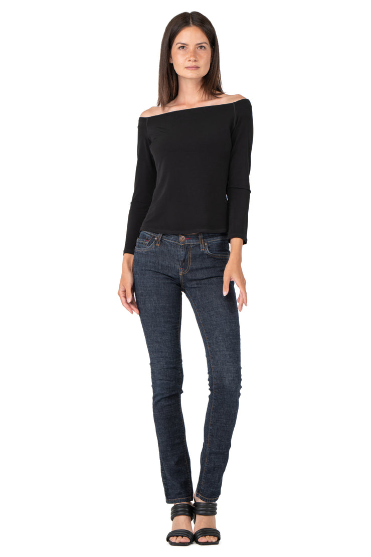 Wide Bateau Long Sleeve Top