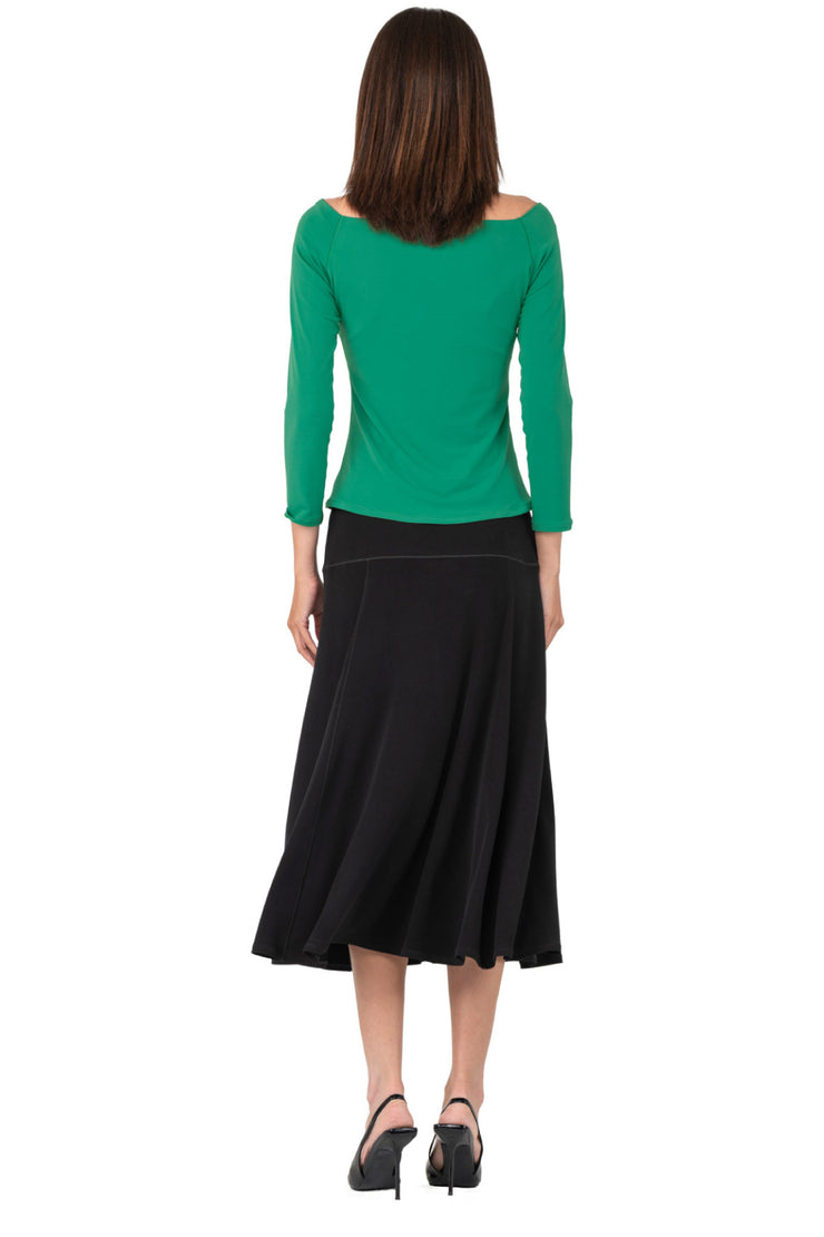 Wide Bateau Long Single Sleeve Top