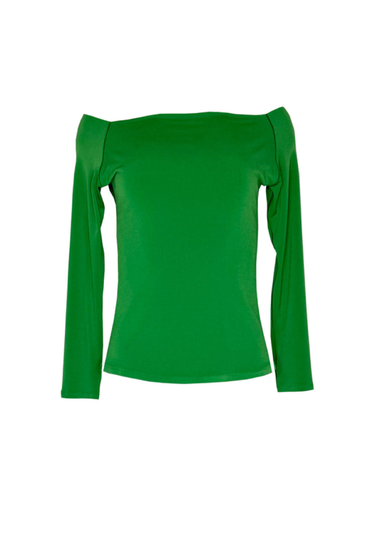 Wide Bateau Long Single Sleeve Top