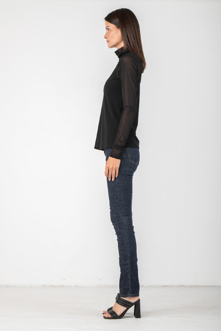 Kadas Mock Neck Long Sleeve Top