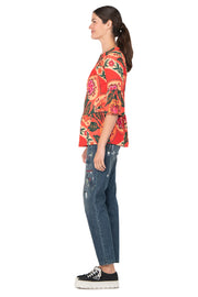 3/4 Sleeve Yoke Tier Top