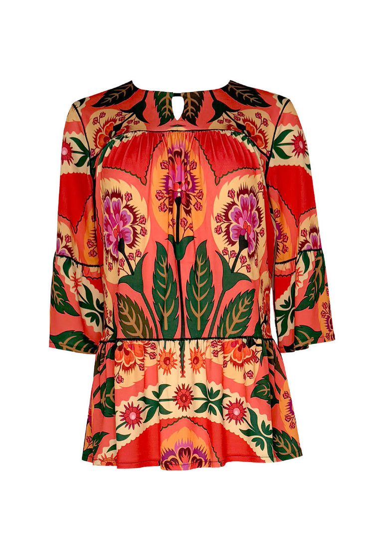 3/4 Sleeve Yoke Tier Top
