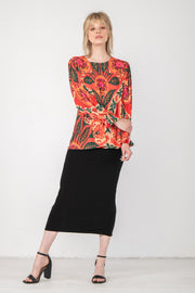 Long Sleeve Shirring Top