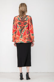 Long Sleeve Shirring Top