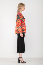 Long Sleeve Shirring Top