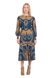 Blouson Sleeve Crew Neck Top