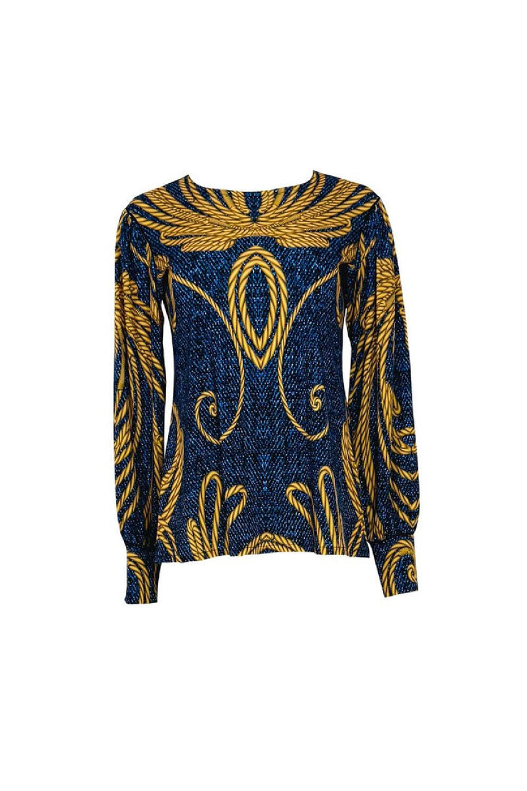 Blouson Sleeve Crew Neck Top