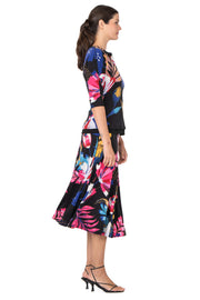 3/4 Sleeve Slit Neck Turnover Top