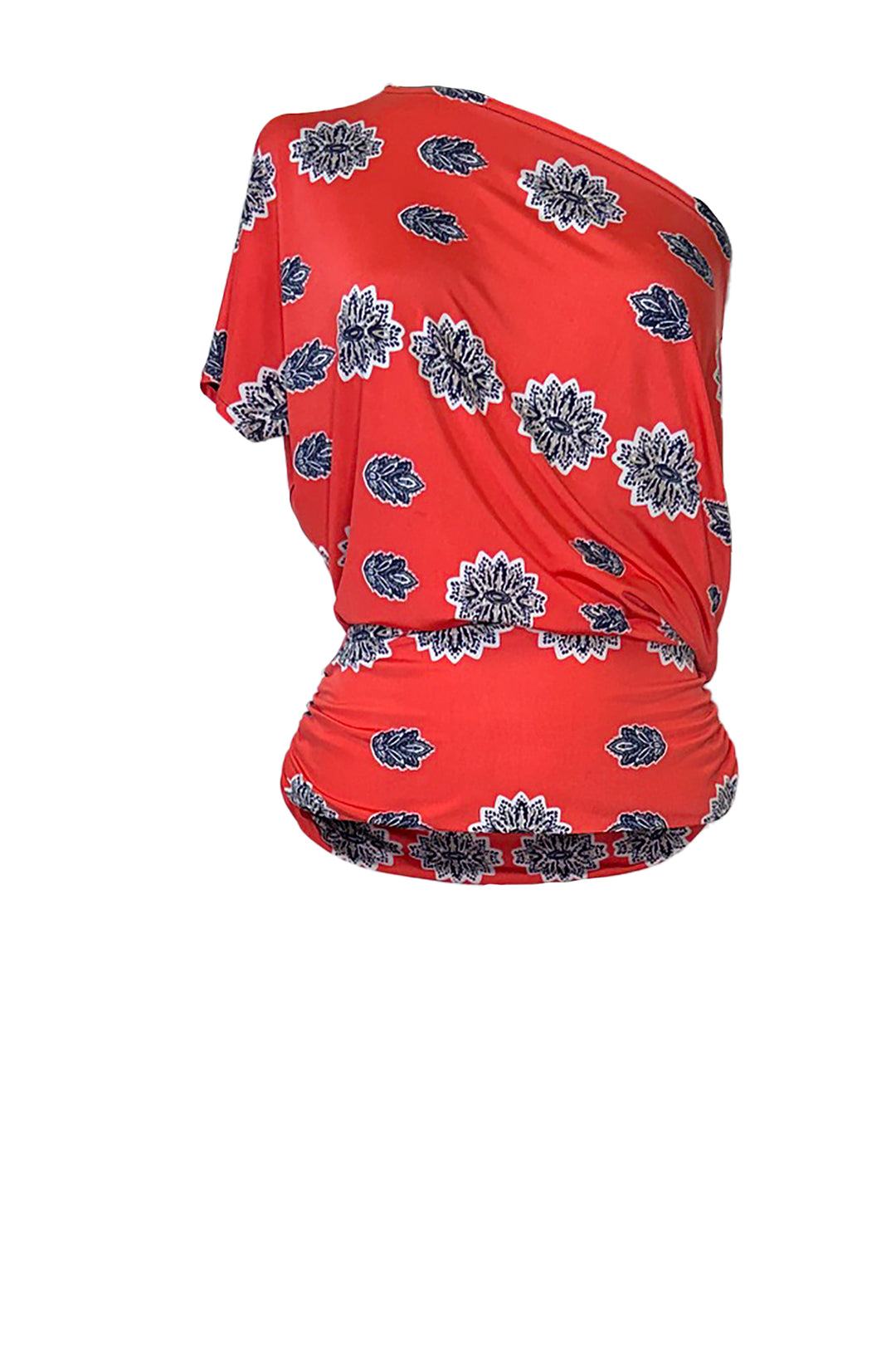 Short Sleeve Loose Ruched Top