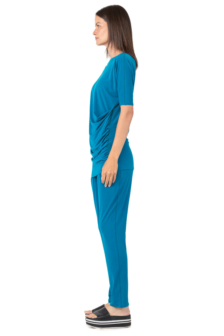 Draped One Shoulder Top