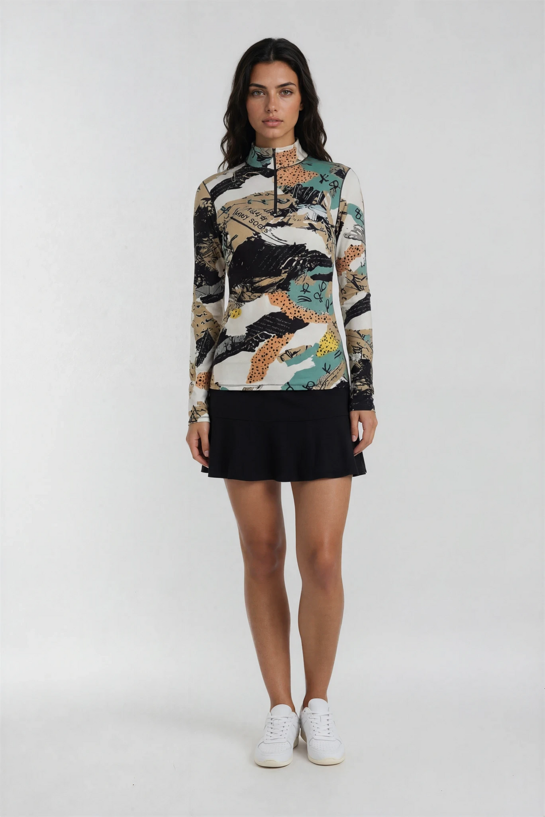 ZIP LONG SLEEVE TOP