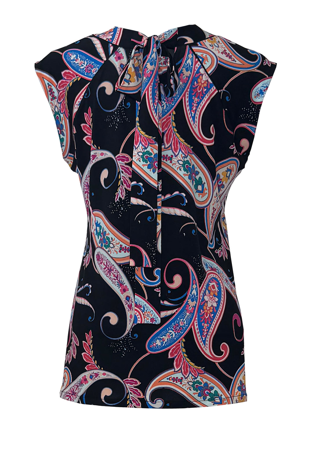Cap Sleeve Tie-Back Neck Single Layer Top
