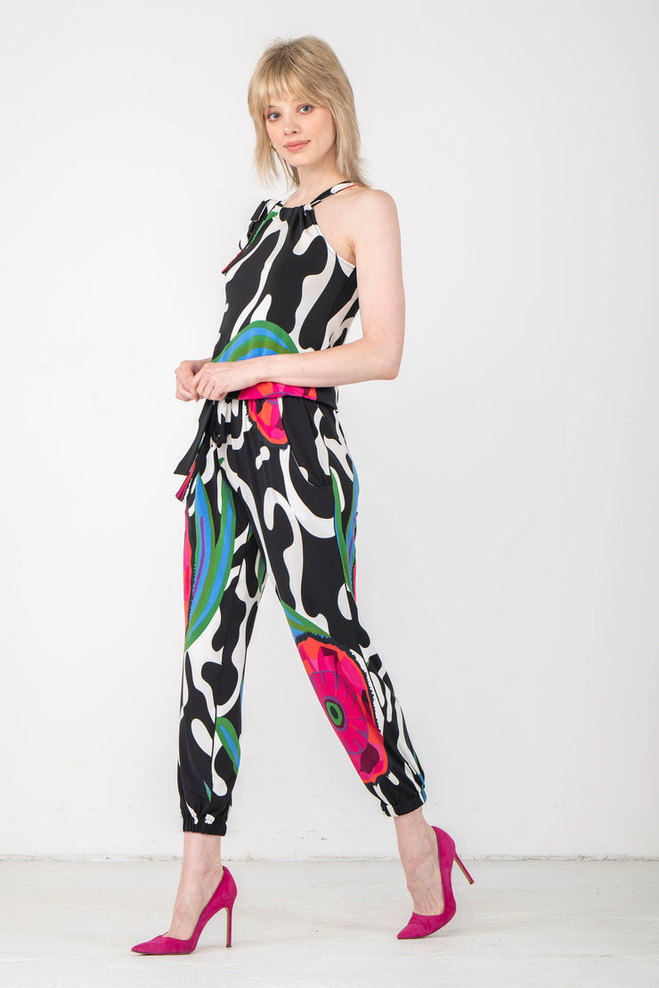 Neck Tie Jumpsuit