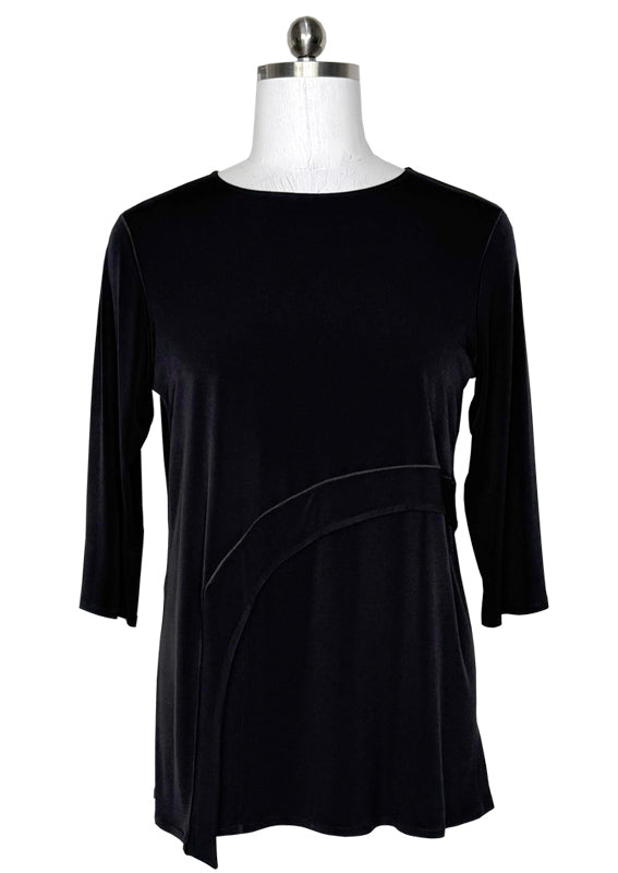 Front curve insert single layer tunic