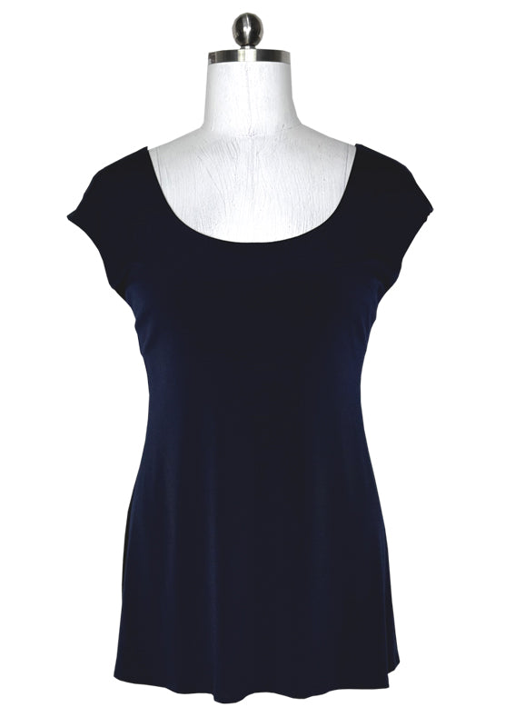 Sleeveless drop shoulder double layer tunic