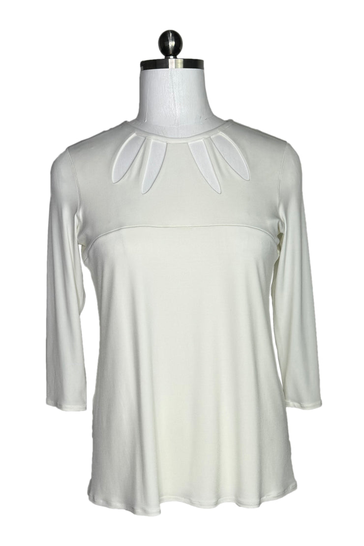 Front cutout 3/4 sleeve lined tunic