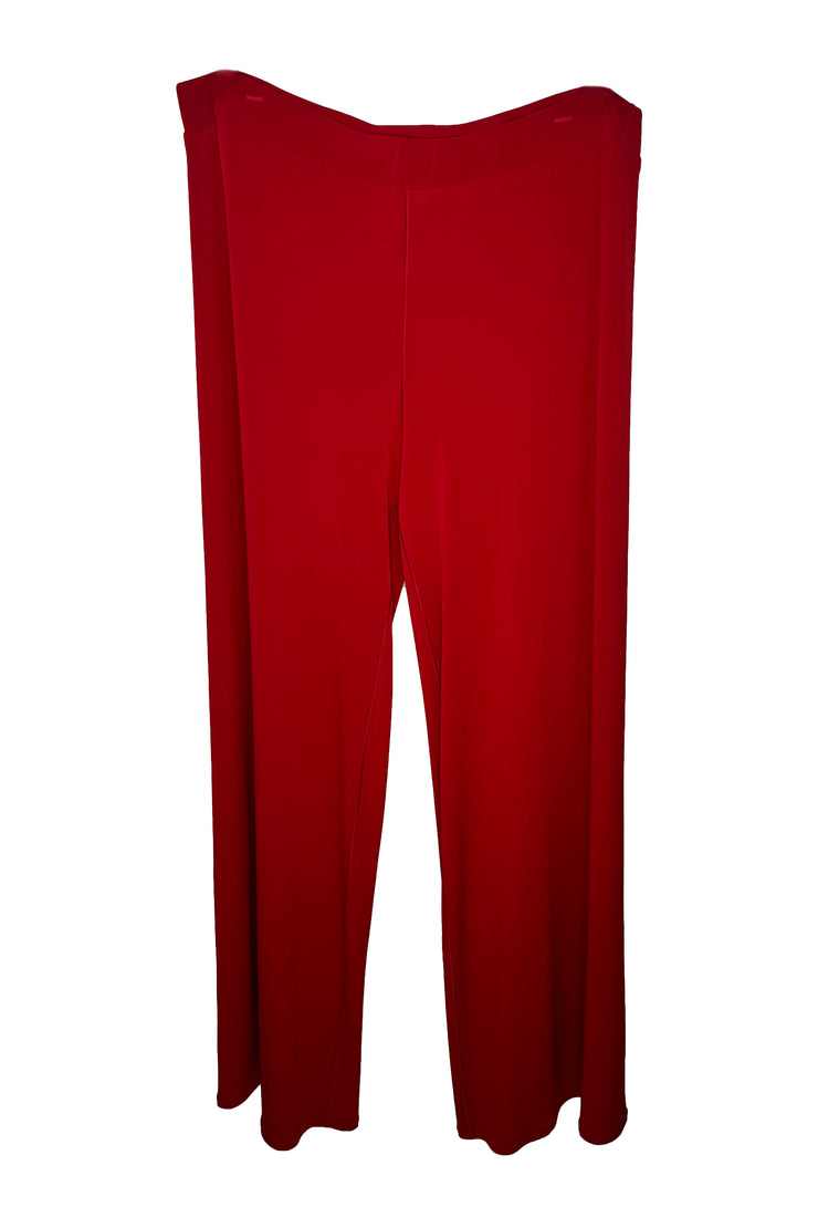 Elastic waistband double layer pants