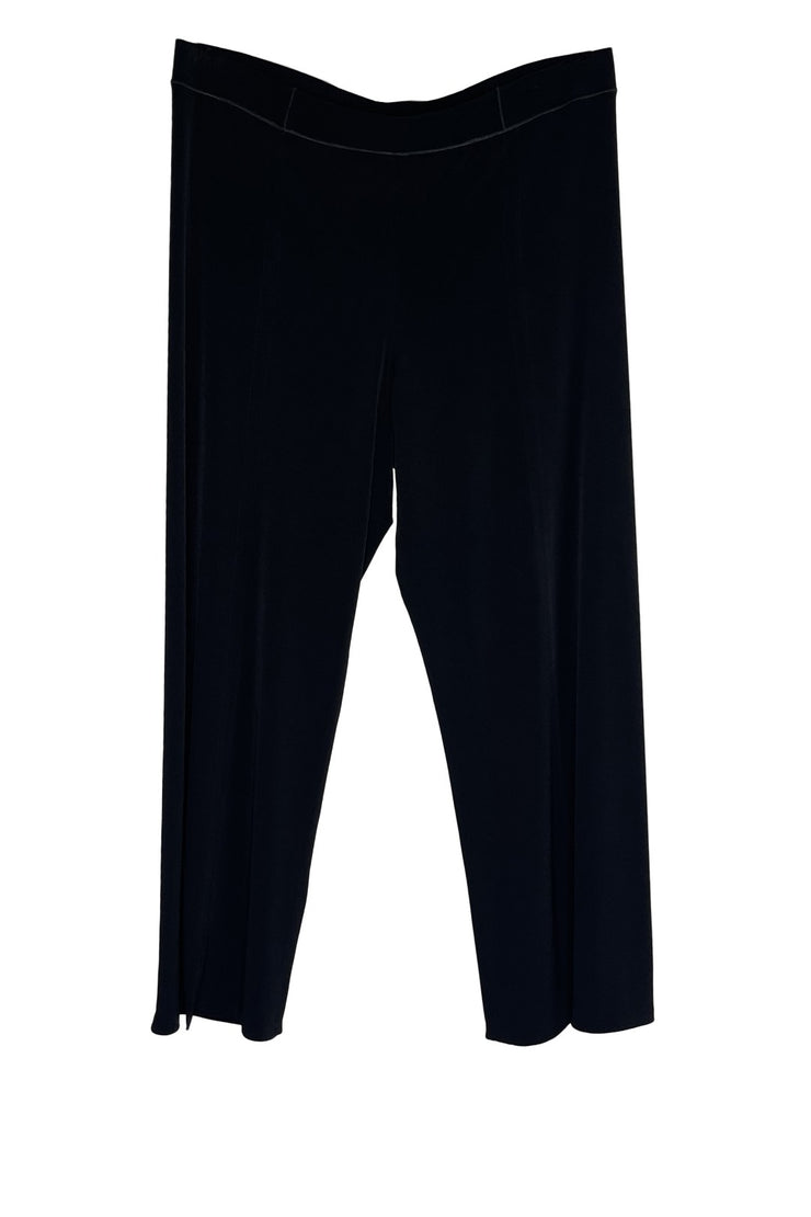 Slit bottom double layer crop pant