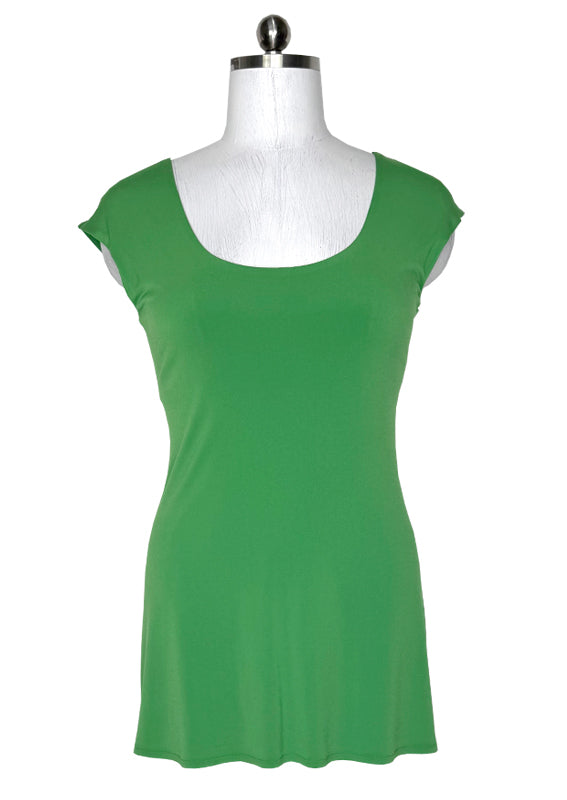Deep neck drop shoulder double layer tunic