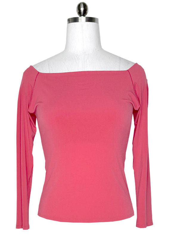 Boatneck raglan sleeve single layer top