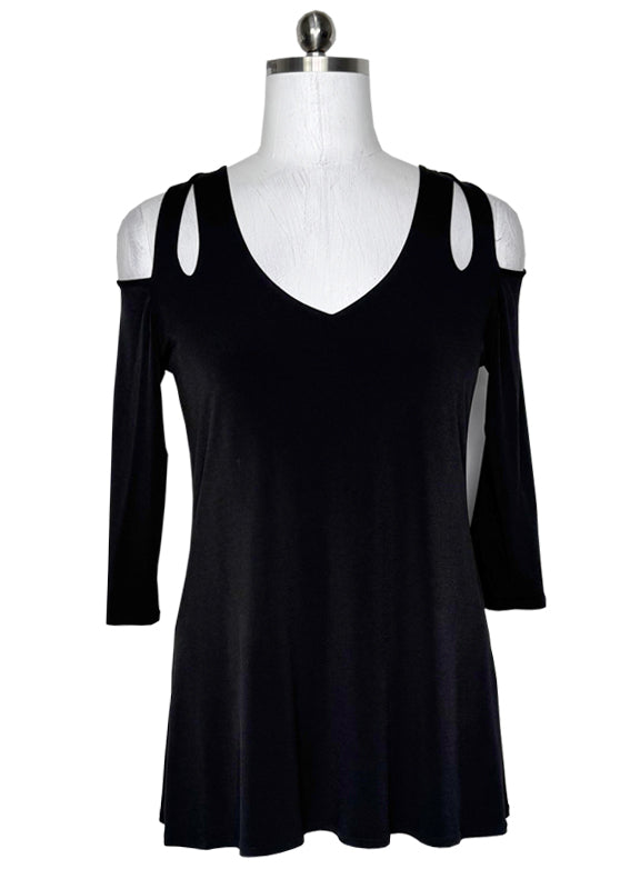 3/4 slv double strap lined A line tunic
