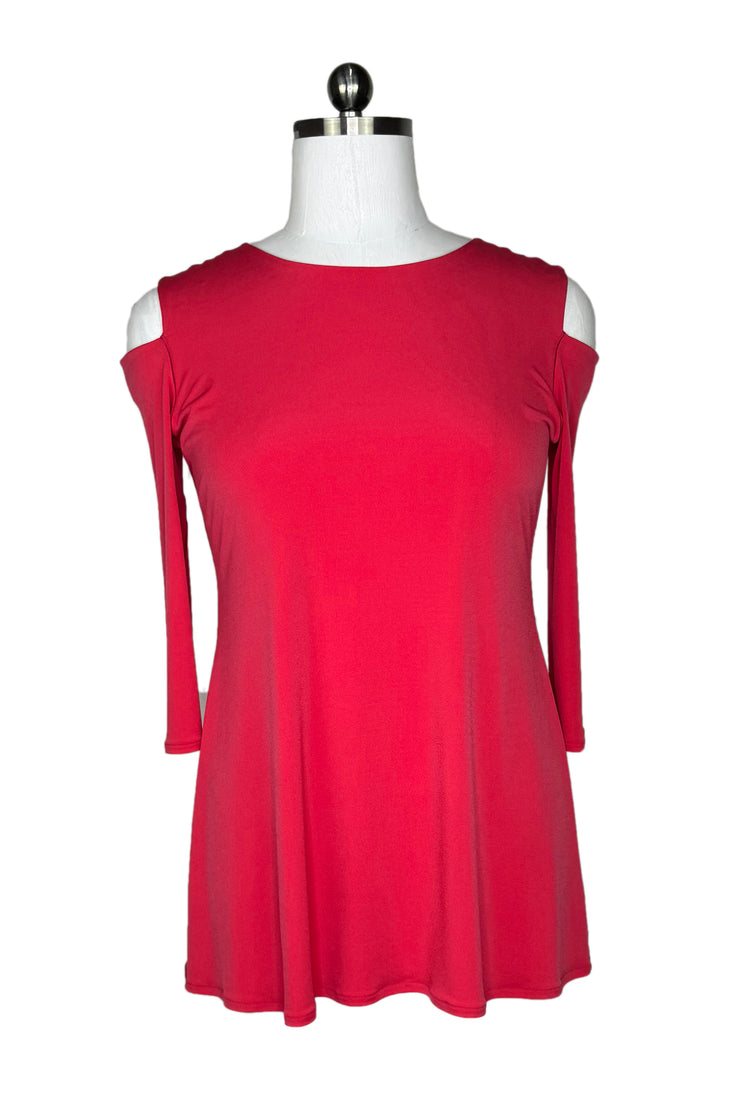 Open shoulder 3/4 sleeve layered tunic