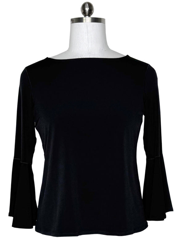 Boatneck bell sleeve double layer tunic