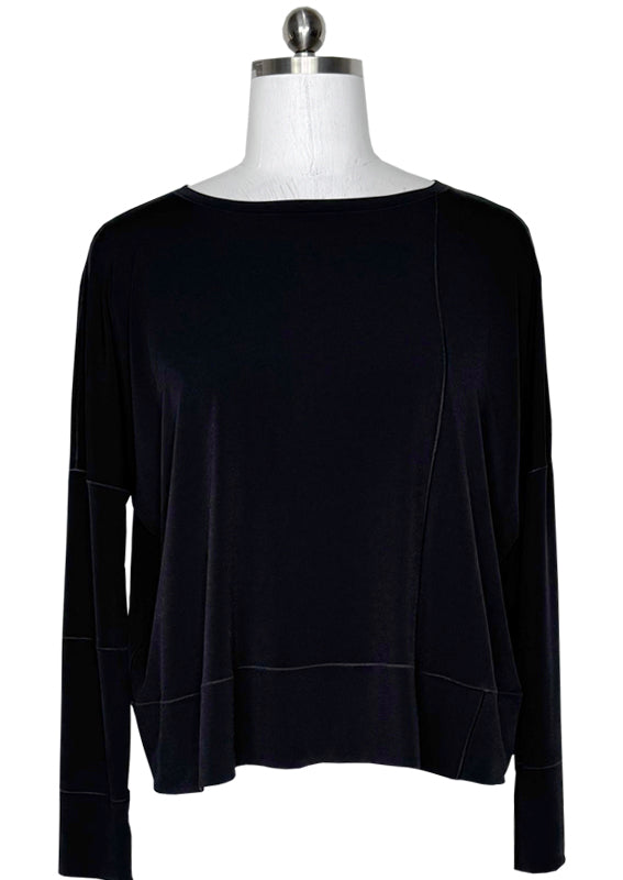 Boatneck long sleeve single layer wide tunic
