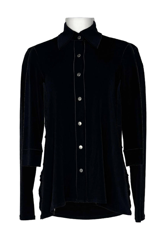 3/4 sleeve button up A line shirt