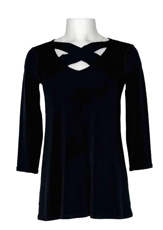 3/4 sleeve criss cross top