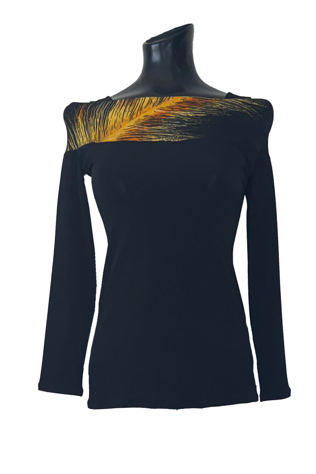 Wide straps off shoulder single layer top