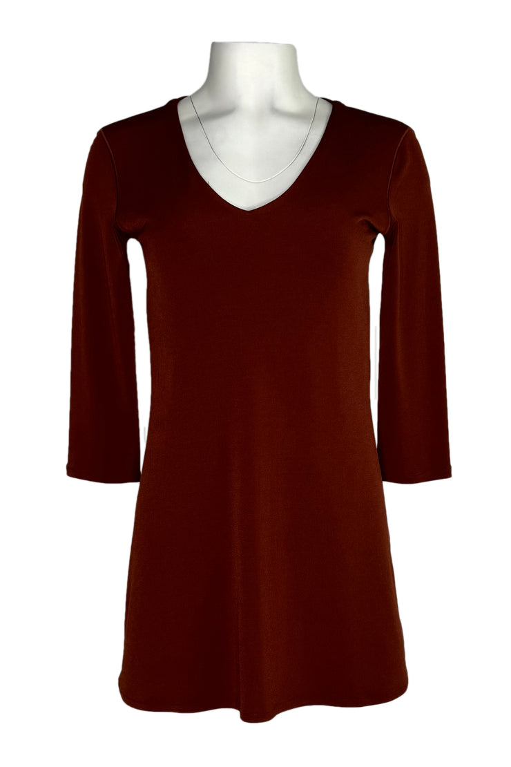 V neck 3/4 sleeve tunic