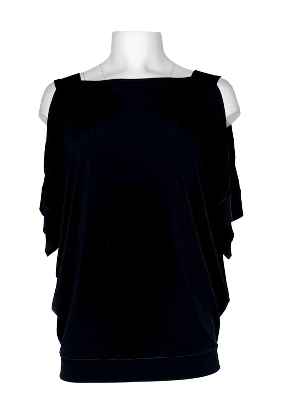 Open shoulder short sleeve tunic