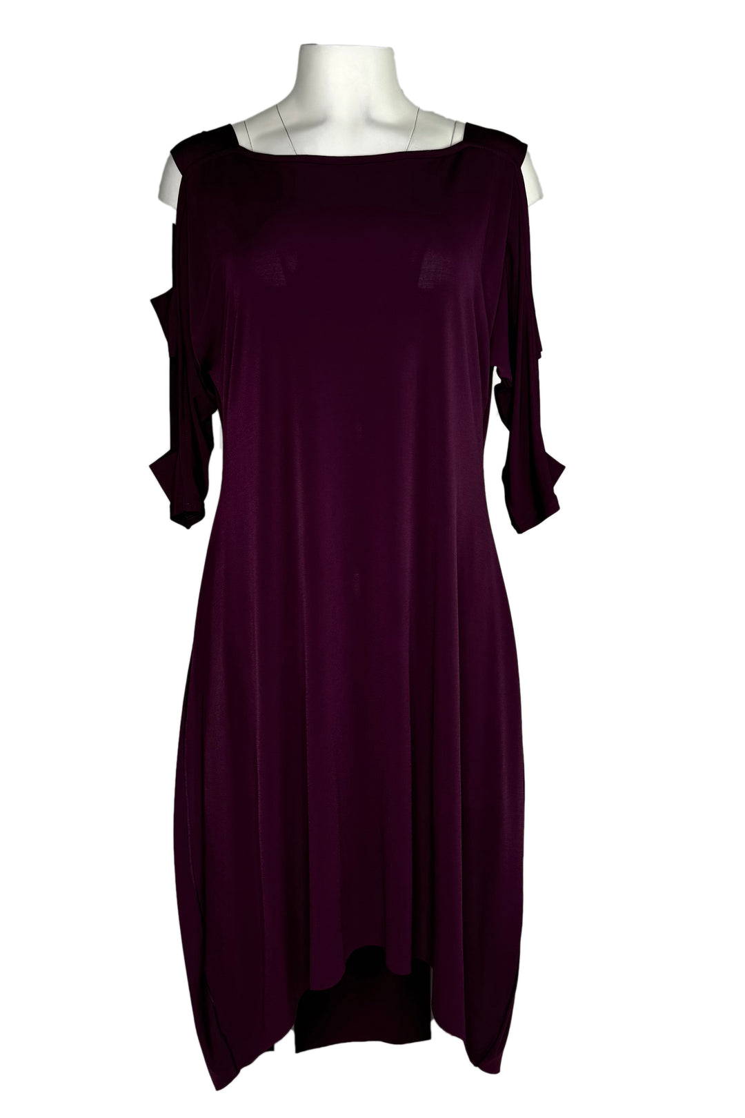 Wide banded sleeve long dress