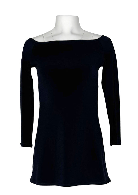 Open shoulder 3/4 sleeve single layer top
